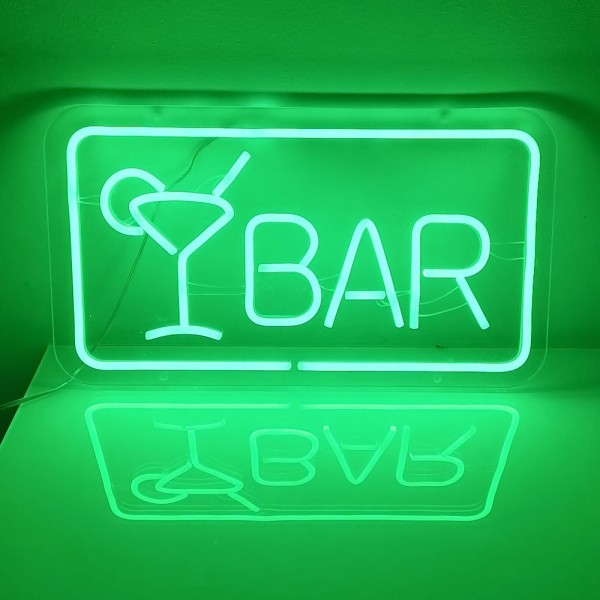 Bar Neon Sign 17.7×9.8in/45×25cm