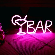 Bar Neon Sign Family Party Decoration Light 21.9in*10in/55.7cm*25.4cm