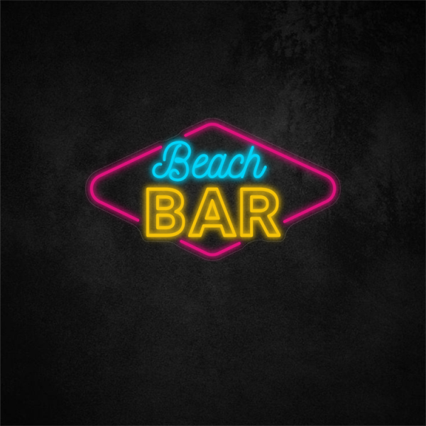 Beach Bar Neon Sign 23×12.8in/58.4×32.6cm