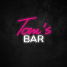 Tom's Bar Neon Sign 12×9in/30.8×23cm