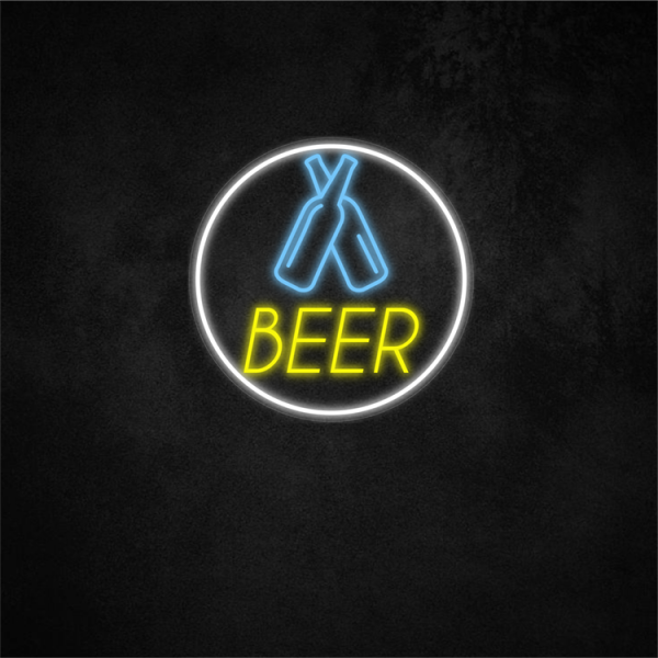 Beer Neon Sign 17in×17in/43.2×43.2cm