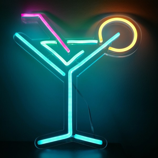 Cocktail Neon Sign 8in×7in/20.3×18cm