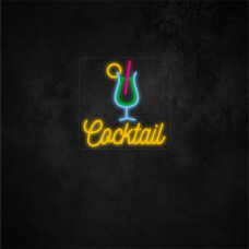 Cocktail Neon Sign 13.8in×13.8in/35×35cm