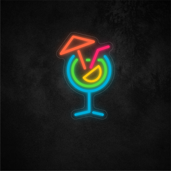 Cocktail Neon Sign 10×6.7in/25.4×17cm