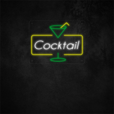 Cocktails Neon Sign 18.9×14.6in/48×37cm