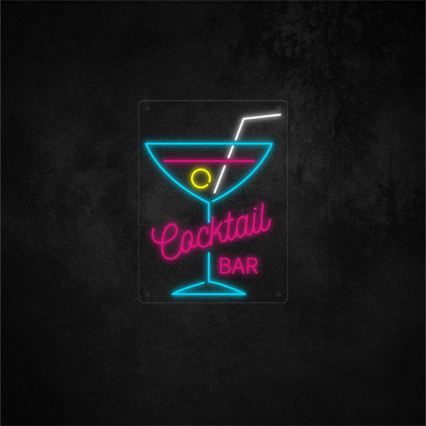 Cocktail Bar Neon Sign 26.8×19.7in/68×50cm
