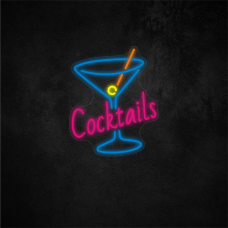 Cocktails Neon Sign 15.9×13in/40.5×33cm