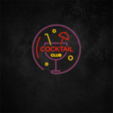 Cocktail Club Neon Sign 27.6×27in/70×68.6cm