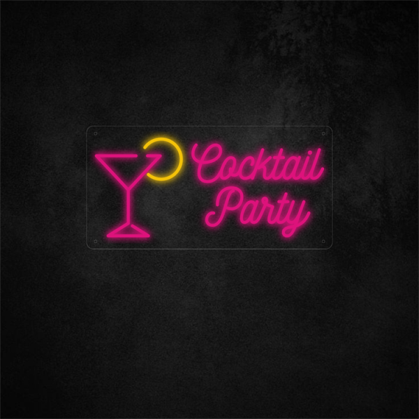 Cocktail Party Neon Sign Light 20×10in/50.8×25.4cm