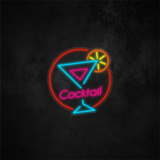 Cocktail Neon Sign 16×15.3in/40.6×38.8cm