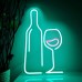 Wine Bottles and Goblets Neon Light Sign 17.7×10.2in/45×26cm