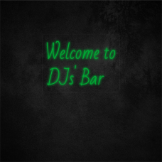 Welcome to DJs' Bar Neon Sign 24×18in/61×45.7cm