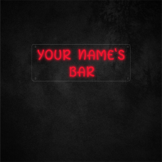 Customize the bar neon sign with your name 22×8.3in/56×21cm