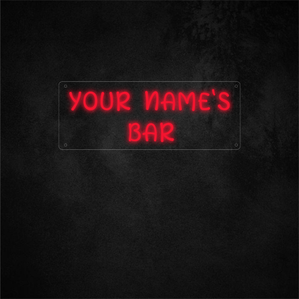 Customize the bar neon sign with your name 22×8.3in/56×21cm