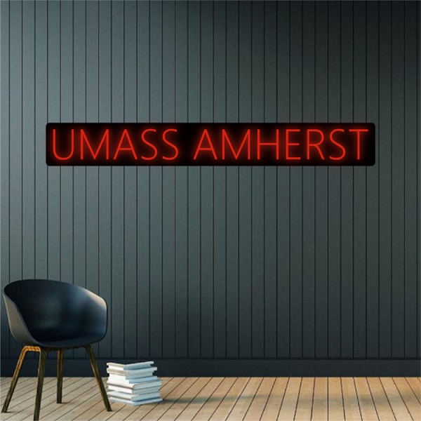 UMASS AMHERST Neon Sign 36.2×5.1in/92×13cm