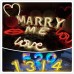 Neon Sign For Wedding Reception, LED English letters digital neon lights