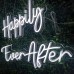 Neon Sign For Wedding Happily Ever After (white)