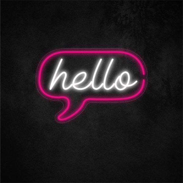 LED Neon Signs Hello 15"×10"/38.1cm×25.4cm