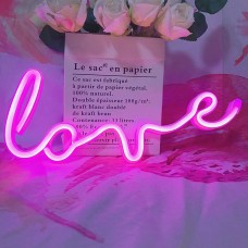 Love Neon Sign Light (Pink)