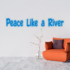 Peace Like a River Neon Sign Light 24.4×4.1in/62×10.4cm