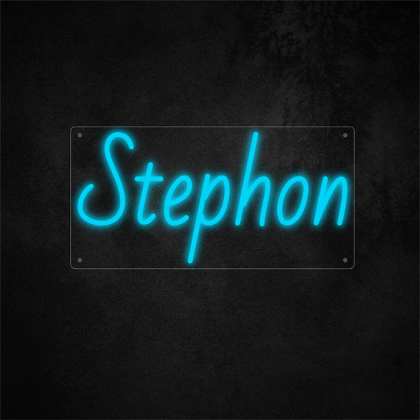 Stephon Neon Sign 20×10in/50.8×25.4cm