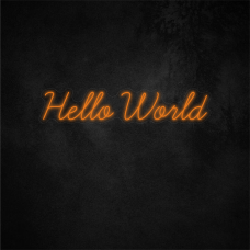 Hello World Neon Sign 35×7.3in/89×18.5cm